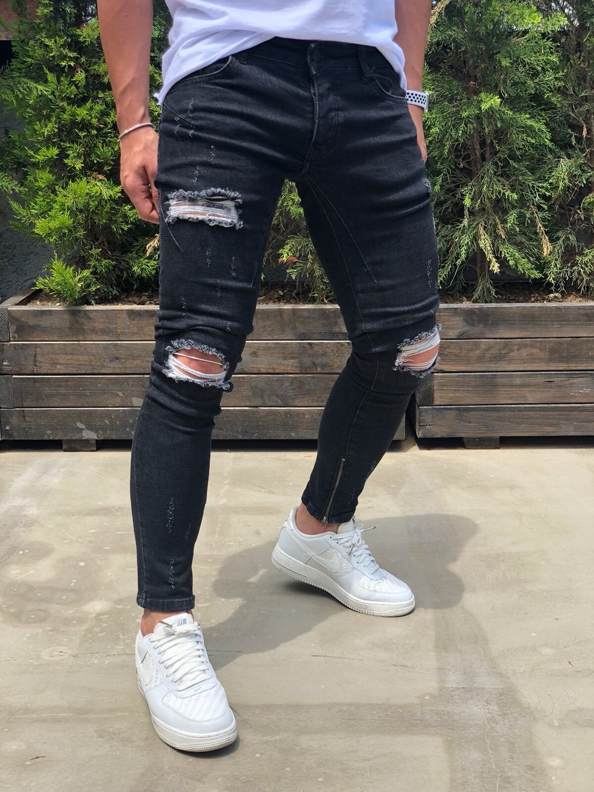 Kancan Mid Rise Distressed Black Jeans – The Obsessions Boutique