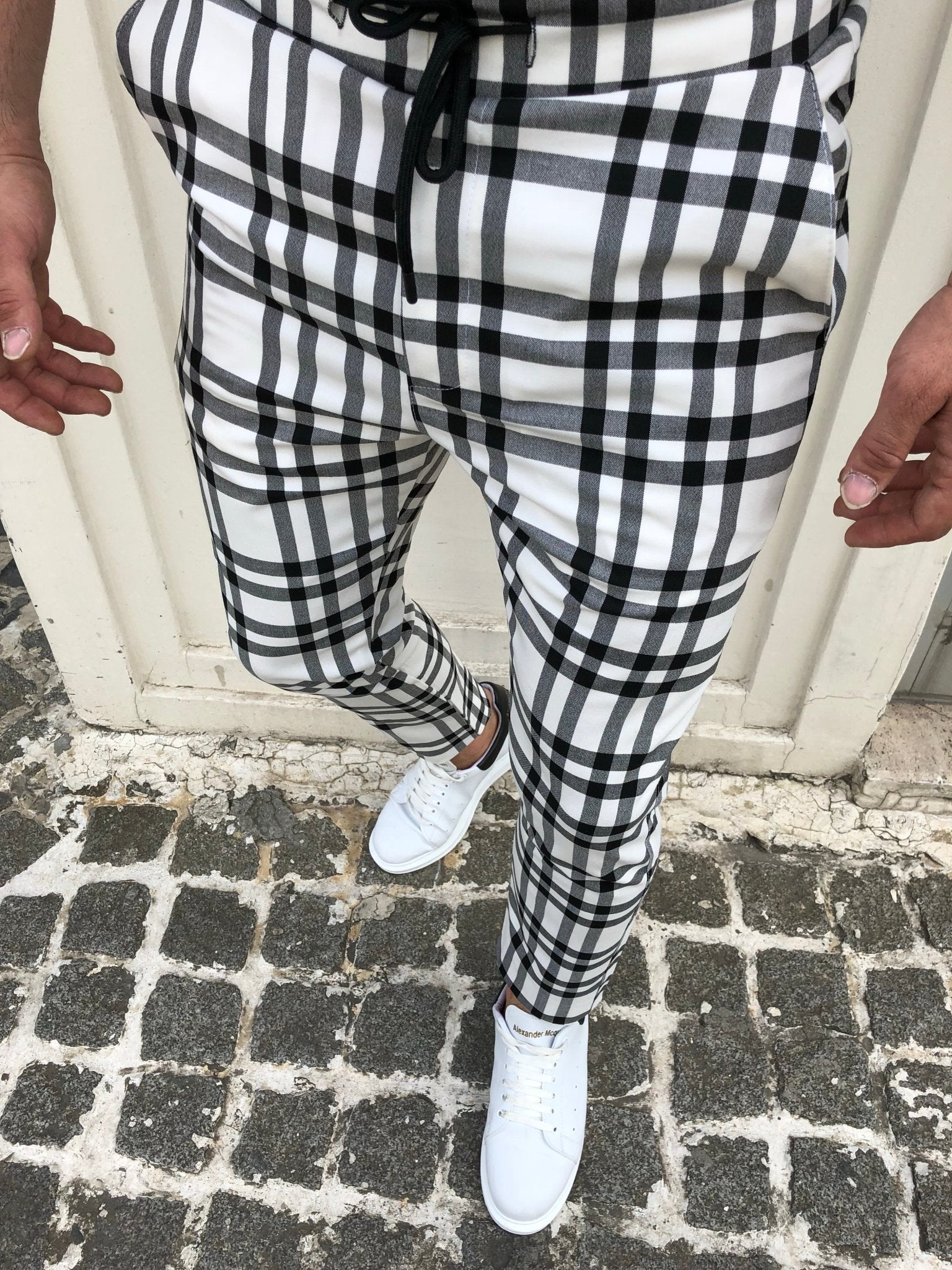 Checkered sales pant men